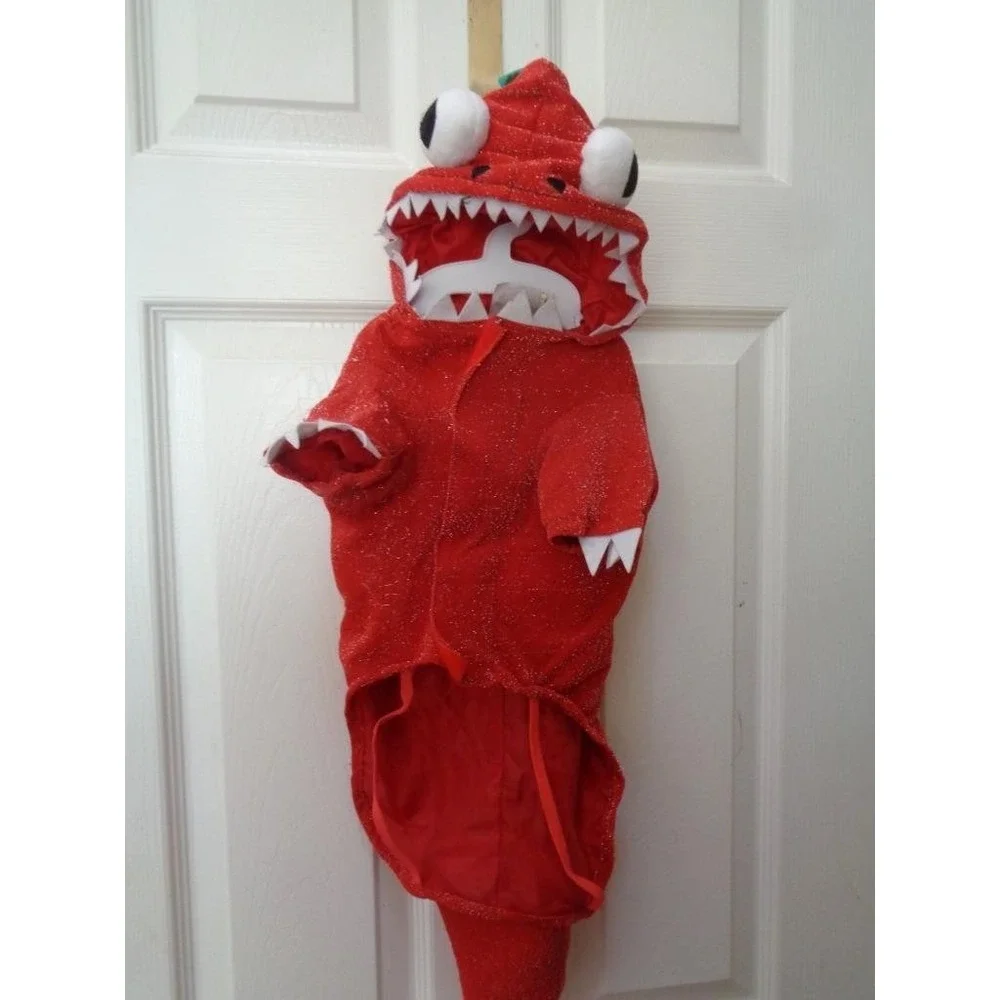 Martha Stewart Dog Pet Red Dinosaur Lizard Large Costume